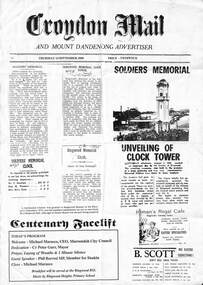 Souvenir - Replicated Newspaper, Croydon Mail and Mount Dandenong Advertiser - 2000