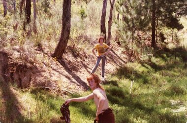 Photograph, Remains of a waterhole on the top of the hill north of Kubis Drive, North Ringwood in 1977