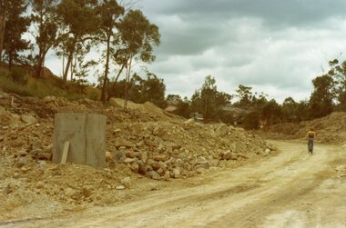 Photograph, The manhole on the left at the bend of Kubis Drive, North Ringwood in Oct 1977
