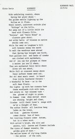 Document - Family History, Elsie May Davis, Ringwood, Victoria