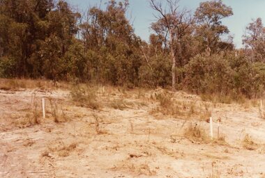 Photograph, The site of Iluka Court, North Ringwood, with Hubbard Reserve in background on 18 December 1977