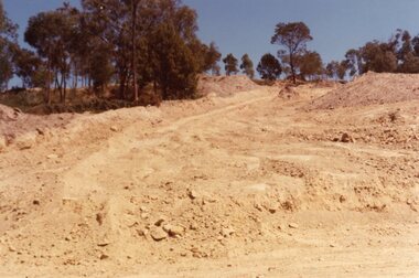 Photograph, Looking west from Kubis Drive, North Ringwood above the bend of the ridge in February 1978
