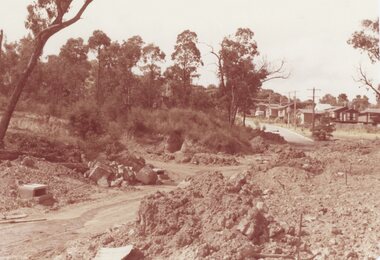 Photograph, Looking south up Werac Drive, North Ringwood.  Manuelo Terrace left centre in 1977