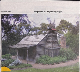 Newspaper - Clippings, Ringwood Lake Park Reserve Miner's Cottage