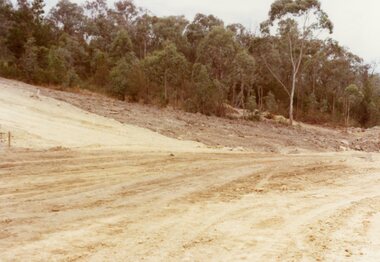 Photograph, The junction of Kubis Drive and Iluka Court, North Ringwood with Hubbard Reserve in background in Dec 1977