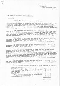 Document, Proposed Construction of Swimming Pool and Lake at Sandy Gully, Ringwood, Victoria - 1925