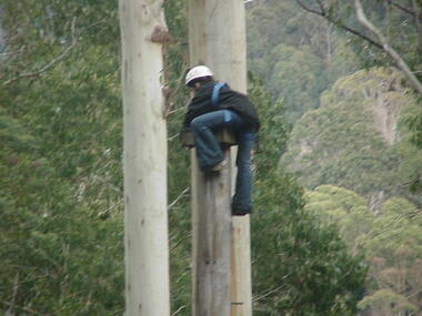 Photograph - Parkwood Secondary College, Ringwood North, Victoria, Selection of 20 Digtised Images from Bogong School Camp - 2002 - Climbing and Abseiling Activities