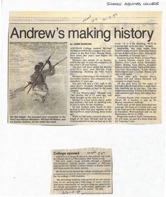 Newspaper, Aquinas College, Ringwood - Newspaper Clippings 1996
