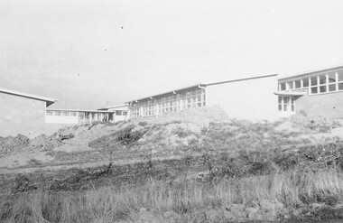 Photograph, Early Norwood High School under construction 1958