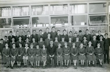 Photograph, Ringwood High School, class photograph, Form 1B, 1957