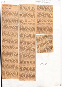 Newspaper, Ringwood State School - Newspaper Clipping - Concert 12/5/1932