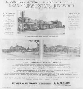Flyer, Land Sale Brochure, Grand View Estate, Ringwood. 1924