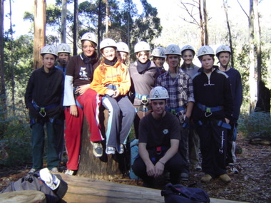 Photograph - Parkwood Secondary College, Ringwood North, Victoria, Selection of 20 Digtised Images from Bogong School Camp - 2004 -Group 2 High Ropes