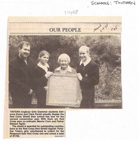 Article, Tintern CEGS RIngwood East - Newspaper Clipping 9-5-95 Students with Red Cross Shield
