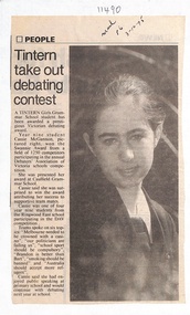 Article, Tintern CEGS RIngwood East - Newspaper Clipping 3-10-1995 "Tintern take out debating contest"