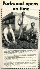 Newspaper - Clipping, Parkwood Secondary College, Ringwood North, Victoria