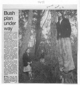 Article, Tintern CEGS RIngwood East - Newspaper Clipping 5-12-1995 "Bush plan under way"
