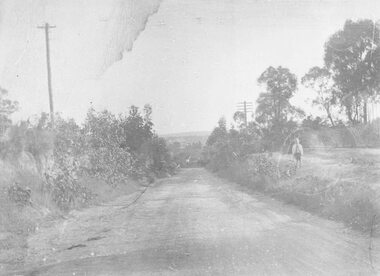 Photograph, Wonga Road, looking toward Warrandyte Road. 1929