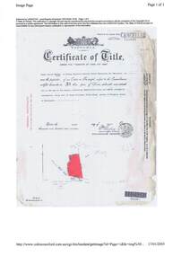 Document, Property Research Notes - Reaghill, Ringwood East, Victoria. Appendix 9 - Certificate of Title - Frank Leslie Walker - 1914