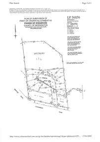 Document, Property Research Notes - Reaghill, Ringwood East, Victoria. Appendix 11 - Plan of Subdivision, Rawson Court, Ringwood East - 1963
