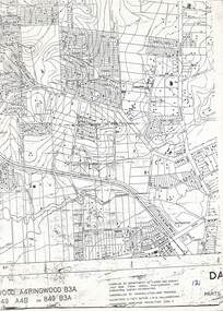 Map, Heathmont/Bayswater Area Survey Map - 1956