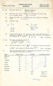 Document, Ringwood High School - Arithmetic Exam, Term III 1967, Time: 1½ hours