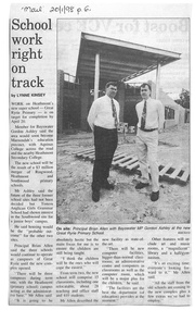Newspaper, Great Ryrie Primary School, Heathmont - Newspaper Clipping - 20 Jan 1998 - "School work right on track"