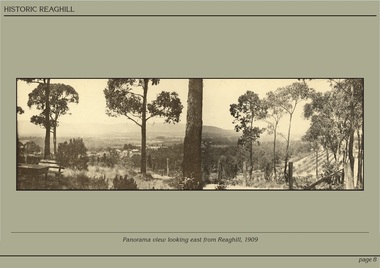 Photograph - Powerpoint Slide - Historic Reaghill - Ringwood East,Victoria, Caption: Panorama view looking east from Reaghill, 1909