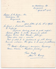 Document - Correspondence, Midway Arcade Tenancy, Ringwood, Victoria - 1955