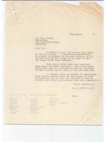 Document - Correspondence, Midway Arcade Tenancy, Ringwood, Victoria - 1955