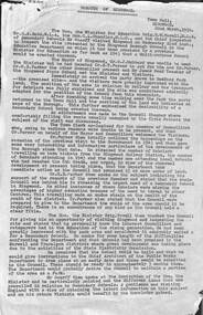 Document, Borough of Ringwood, Town Hall, RINGWOOD, 22nd March 1950- Inspection of the Bedford Park site by various officials and councillors with regard to the building of Ringwood High School in the near future