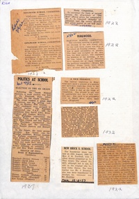 Newspaper, Clippings of Newspaper Articles about RIngwood State School 1922