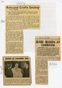 Newspaper, Three newspaper articles on local art