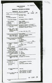 Certificate, Death Certificate for artist Roger Webber, 1970