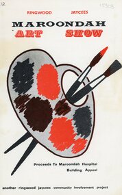 Booklet, Exhibition program for 17th Ringwood Jaycees Maroondah Art Show at Eastland in 1974