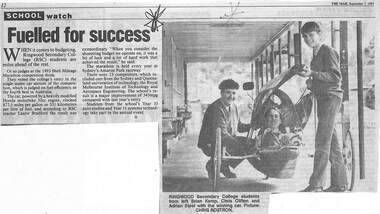 Newspaper, Ringwood Secondary College - SCHOOL watch - Fuelled for success - The Mail, September 7, 1993