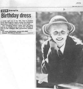 Newspaper, Ringwood Secondary College - OUR people - Birthday dress - The Mail, March 22, 1994, Page 2