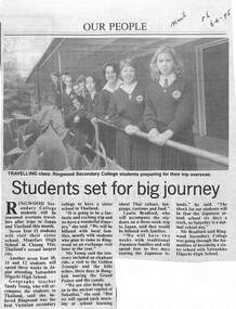Newspaper, Ringwood Secondary College - OUR PEOPLE - Mail, 6-06-95, Page 6 - Students set for big journey