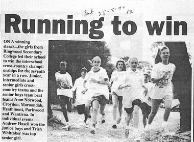 Newspaper, Ringwood Secondary College. Running to win - The Post - 25-05-94, Page 2