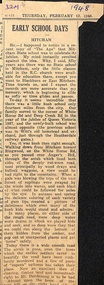 Newspaper, Mitcham State School - Newspaper Clipping from The Age 1935 reprinted 1948 "Early School Days"