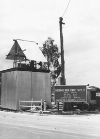 Photograph, Information board for construction of Ringwood Main Sewer Section 2. c1961. (2 images)
