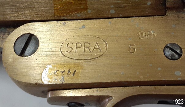 Inscriptions show Maker's Mark, a number and a crown symbol with marks below