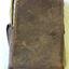 Brown leather cover with crisscross pattern