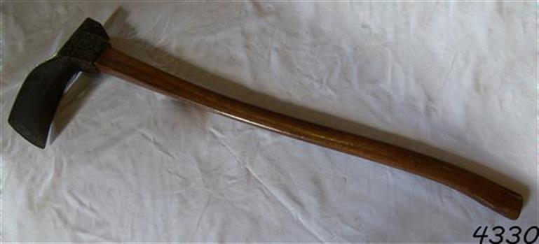 Tool with a head link and axe and a long shaped handle