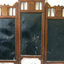 The reverse of the prints is black with white paint splotches