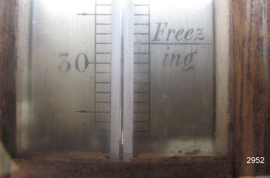 Scale shows the text of the temperature measure 'Freezing"