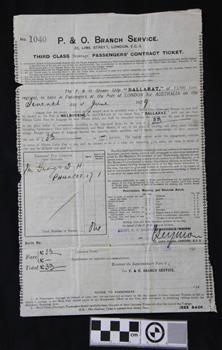 Rectangular form, black print on white paper, filled  out with handwritten details