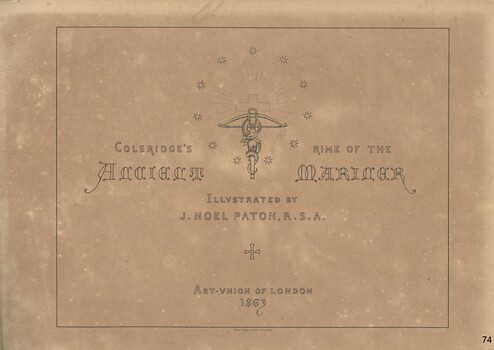Title page is a replica of text and images of front cover, with additional text of lithographer's name