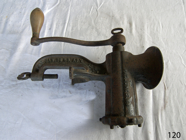 Domestic object - Food Mincer, Enterprise Manufacturing Company, circa 1911