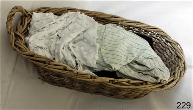 Oval shaped wicker basket